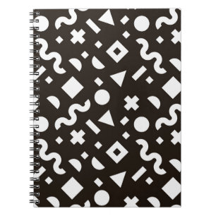 Flache Textur der geometrischen farbigen Formen. M Notizblock