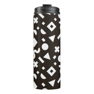 Flache Textur der geometrischen farbigen Formen. M Thermosbecher