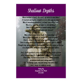 Flache Tiefen Poesie Poster