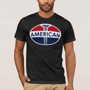 Flache Version des amerikanischen Zeichens der T-Shirt