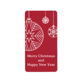 Flache Weihnachtskarte Adressaufkleber