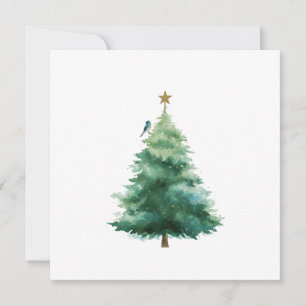 Flache Weihnachtskarte Feiertagskarte