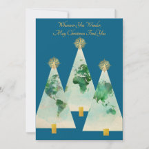 Flache Weihnachtskarte
