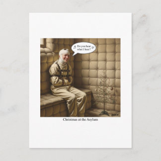 Flache Weihnachtskarte Feiertagspostkarte