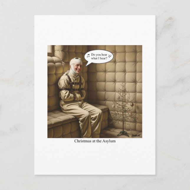 Flache Weihnachtskarte Feiertagspostkarte (Vorderseite)