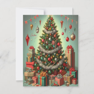 Flache Weihnachtskarte, Größe: 10,8 cm x 14 cm, Pa Feiertagskarte