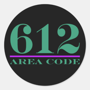 Flächencode 612 runder aufkleber