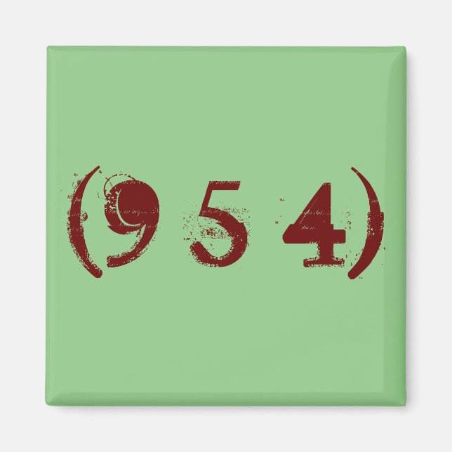 Flächencode 954 magnet (Vorne)