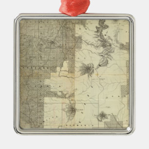 Flächenzahlung für Washington und Oregon Silbernes Ornament