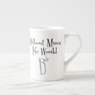 Flacher Knochen-China-Tasse B Prozellantasse
