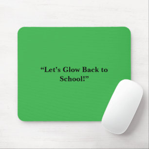 Flacher Neon-Grün-Hintergrund – Schulthema Mousepad
