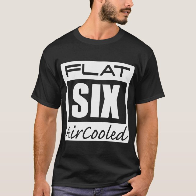 Flacher sechs luftgekühlter Porsche-Motor T-Shirt (Vorderseite)