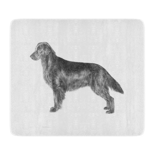 Flacher überzogener Retriever Schneidebrett (Vorderseite)