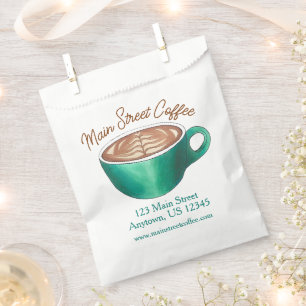 Flacher Weißer Latte Cappuccino Kaffeesalon Haus C Geschenktütchen