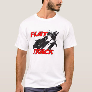 Flaches Bahn-Motorrad-Laufen T-Shirt