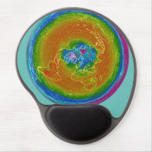 Flaches ErdWetterkarte Gel Mousepad
