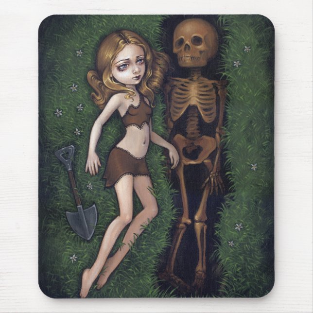 "Flaches ernstes" Mousepad (Vorne)