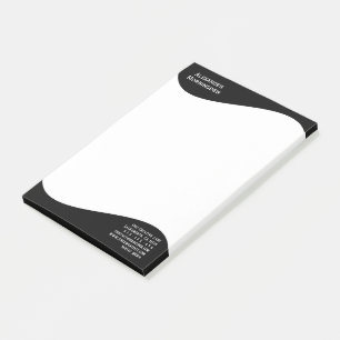 Flaches Etikett-Rand - Welle schwarz 1 Post-it Klebezettel