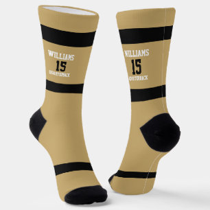 Flaches Gold und Schwarz Socken