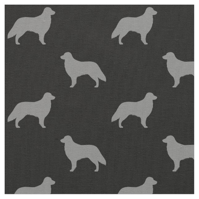 Flaches überzogenes Retriever-Silhouette-Muster Stoff (Nahaufnahme)