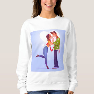 flaches Valentin-s-day-Paar Sweatshirt