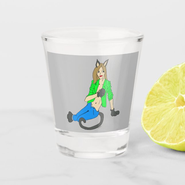 Flachglas Schnapsglas (Vorderseite)