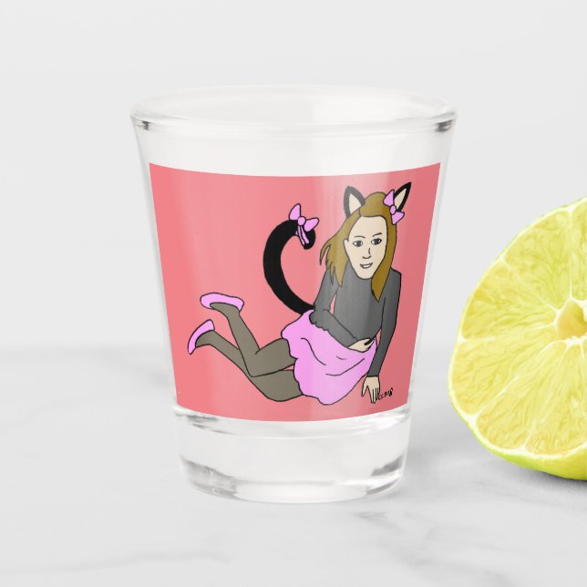 Flachglas Schnapsglas (Vorderseite)