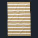 Flachige neutrale Streifen Küchentuch<br><div class="desc">Horizontale Streifen in einer warmen,  neutralen Farbpalette.</div>