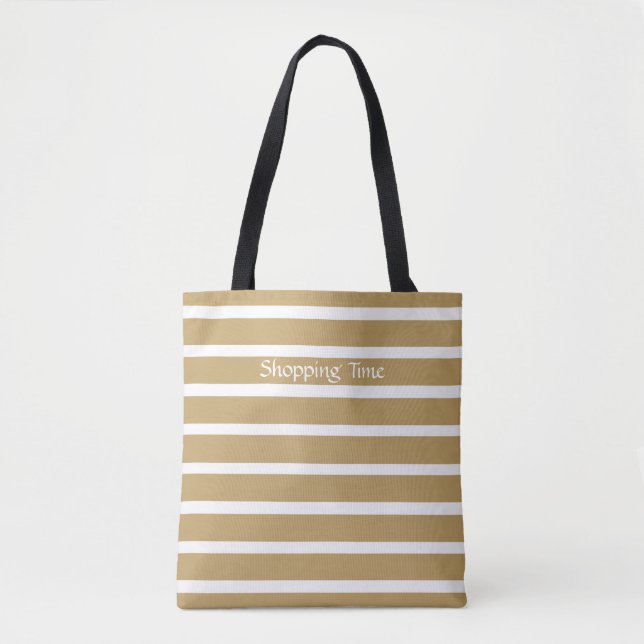 Flachige neutrale Streifen Tasche (Vorderseite)