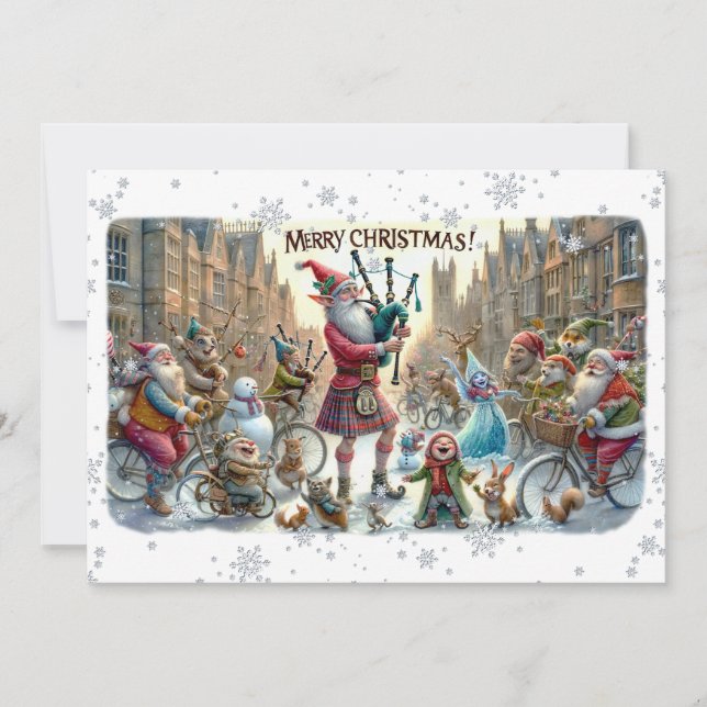 Flachkarte Frohe Weihnachten 2025(ElfSanta) (Vorderseite)