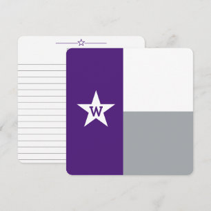 Flachkarte für lila und graue Texas-Fahne