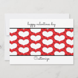 Flachkarte für Valentines Hearts und Polka Dots Karte
