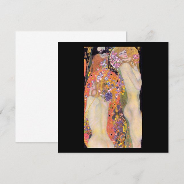 FLACHKARTE: GUSTAV KLIMT: WASSERSERPENTE II (Vorne/Hinten)