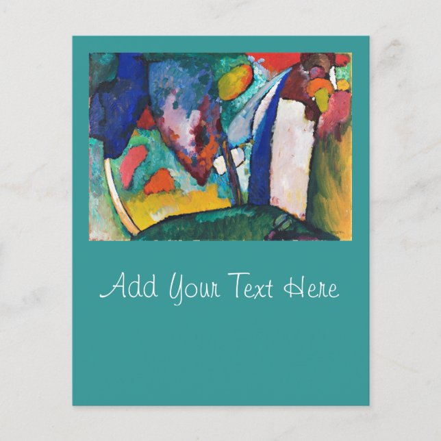 FLACHKARTE : KANDINSKY : DER WASSERFALL (Vorderseite)