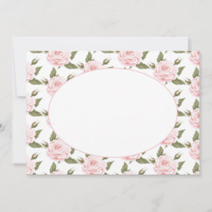 Flachkarte oder Vintage Rosen einladen Einladung