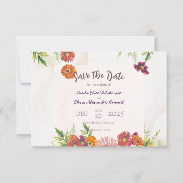 Flachkarte Save the Date (Vorderseite)