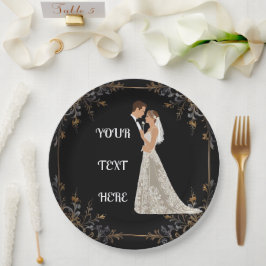 Flachkarte Save the Date Pappteller