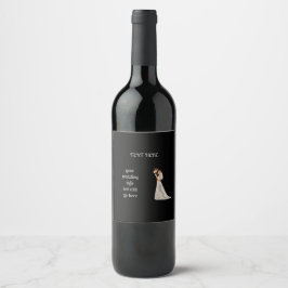 Flachkarte Save the Date Weinetikett