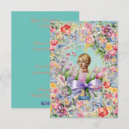 Flachkarten 1 Aquamarin(Cameo Garden)RFPMDesign ©️ Einladung