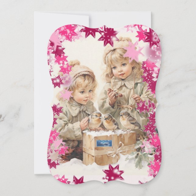Flachkarten 1 (PinkSnowFlakes) RFPMDesign ©️ 2024 (Vorderseite)
