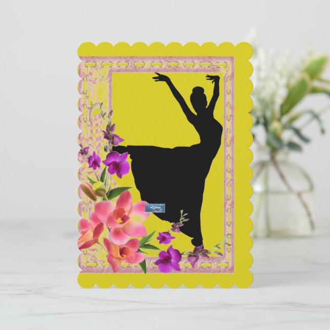 Flachkarten 7 Gelb(Frühlingstanz)RFPMDesign ©️ 202 (Stehend Vorderseite)