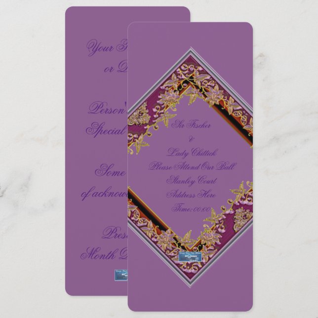 Flachkarten 9 Pur(AmethystWreathe)RFPMDesign ©️ 20 (Vorne/Hinten)