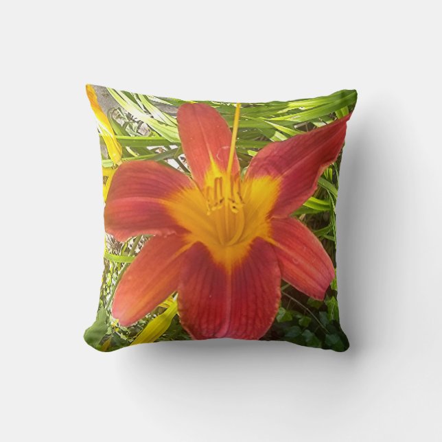 Flachkissen mit Blume Kissen (Vorderseite)
