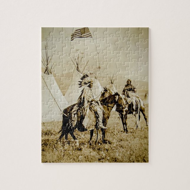 FlachkopfUreinwohner-Vintage gebürtiger (Vertikal)