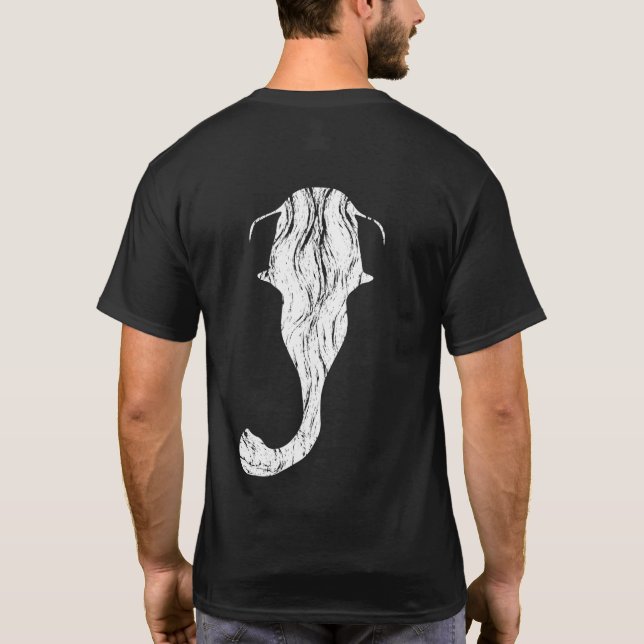 Flachkopfwels-Fischen-Shirt T-Shirt (Rückseite)