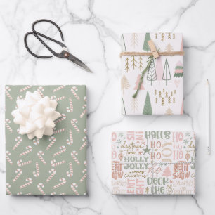 Flachpapier für die weißliche Seite mit einem Set  Geschenkpapier Set