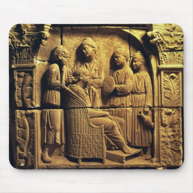 Flachrelief eines Friseurs, römisch Mousepad (Vorne)