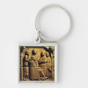 Flachrelief eines Friseurs, römisch Schlüsselanhänger