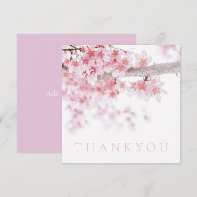 FLACHTHANKYOU KARTE : CHERRY BLOSSOMS (Vorne/Hinten)