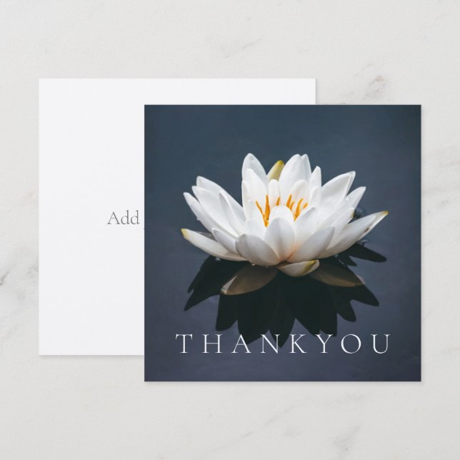 FLACHTHANKYOU KARTE : PINK LOTUS (Vorne/Hinten)